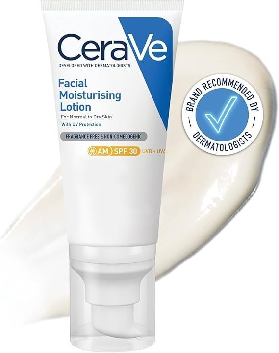 CeraVe AM Facial Moisturising Lotion SPF30 with Ceramides for Normal to Dry Skin 52 ml